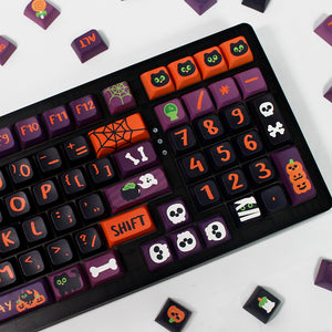 Halloween XDA Keycap Set – Heat Transfer Print | Fits 75/87/98/104/108 Key Mechanical Keyboards