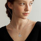 Father & Daughter Heart Necklace | Sparkling Diamond-Style Copper Pendant | Sentimental Gift for Women