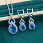 Zircon Water Drop Jewelry Set – Earring, Ring & Necklace for Women