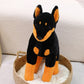 Doberman Pinscher Plush Toy – Soft Cute Stuffed Dog Doll for Kids & Dog Lovers (Small & Large)