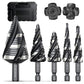 Four-spiral Groove Stepped Drill Bit Set