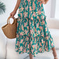 Women's Casual Floral Print Ruffle Trim Midi Beach Skirt