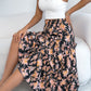 Women's Casual Floral Print Ruffle Trim Midi Beach Skirt