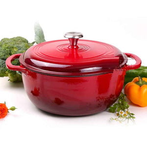 Cast Iron Enamel 5-Piece Cookware Set