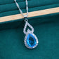 Zircon Water Drop Jewelry Set – Earring, Ring & Necklace for Women