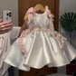 Girls' White Princess Flower Girl Dress | Puffy Skirt | Formal