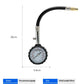 Mechanical Tire Pressure Gauge PCT-6231 | 0–100 PSI Dual Scale | Flexible Hose | Vent/Reset Valve | Brass Connector | Universal Fit | Black