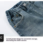 Boys' Straight Leg Loose Fit Jeans | Solid Blue Denim