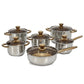 Non-Stick 12-Piece Cookware Set with Glass Lids