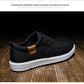 Men's Korean Style Canvas Sneakers – Breathable Low-Top Flat Sole Casual Shoes | Stitching Detail | Gray & Black | EU 39–45 / US 6.5–11.5
