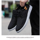 Men's Korean Style Canvas Sneakers – Breathable Low-Top Flat Sole Casual Shoes | Stitching Detail | Gray & Black | EU 39–45 / US 6.5–11.5