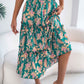 Women's Casual Floral Print Ruffle Trim Midi Beach Skirt