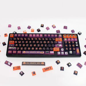 Halloween XDA Keycap Set – Heat Transfer Print | Fits 75/87/98/104/108 Key Mechanical Keyboards