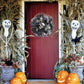Halloween Black Mesh Skull Garland – Spooky Party Decoration Prop