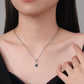 Pet Footprint Pendant Necklace | White Gold Copper | Paw Print Jewelry Gift for Animal Lovers
