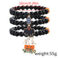 Halloween Pumpkin & Ghost Bracelet – Matching Twin Bracelet Set | Glass Pendant Jewelry