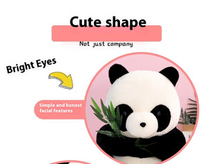 Sitting Panda Plush Toy – Cute Black & White Stuffed Animal Doll for Kids & Panda Lovers (50cm)