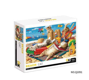 White Cardstock Puzzle 1000 Pieces Adult-sized Educational And Stress-relieving Flat Puzzle Toy