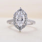Oval Zircon Ring Set – European Fashion Jewelry for Women