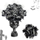 Halloween Skull Hand & Rose Decoration Ornament – Gothic Spooky Accent (4 Colors)