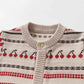 Knitted Jacquard Double-Layer Thickened Baby Romper For FallWinter