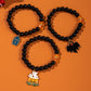 Halloween Pumpkin & Ghost Bracelet – Matching Twin Bracelet Set | Glass Pendant Jewelry