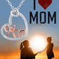 Heart Buckle Mom Necklace | Rose Gold Copper Pendant | Elegant Mother's Day Jewelry Gift for Her