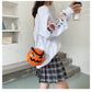 Halloween Pumpkin Ball Handbag – Chain Shoulder Bag for Kids & Women