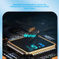 A promotional graphic for a Bluetooth 5.3 water-resistant chip, showing a close-up of a gold and black processor on a circuit board with the words 'Water' and 'Bluetooth 5.