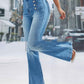 Brand-new Button-fly Washed Stretch Denim Jeans
