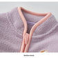 Cute Rabbit Ear Baby Girl Fleece Coat – Toddler Velvet Zip-Up Winter Jacket with Fur Lining | Pink & Purple | Sizes 73–110cm