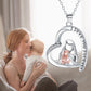 Mother & Daughter Love Heart Necklace | Rose Gold Copper Pendant | Sentimental Jewelry Gift for Her