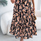 Women's Casual Floral Print Ruffle Trim Midi Beach Skirt