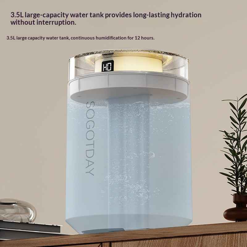Household Mini Bedroom Timer Night Light, Portable Digital-display Humidifier With Mist Spray