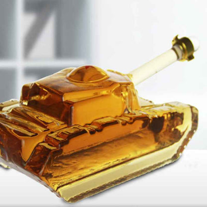 Tank Sealed Transparent Wine Bottle