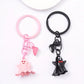 Halloween Ghost Keyring Pair – Cute Spooky Cartoon Key Chain & Bag Charm (Zinc Alloy)