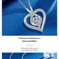 Diamond Love Heart Necklace | Sparkling Copper Pendant | Adjustable Chain Jewelry Gift for Women