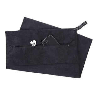 Sports Gym Towel Hooded Invisible Zipper Apron