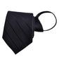 Mens Business Formal Zipper Tie With Blue Stripes