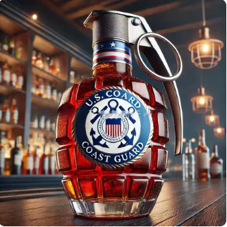 Grenade Whiskey Bottle + Measuring Spoon Funnel Bundle