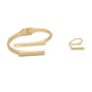 Geometric Square Bracelet & Ring Set – Adjustable Metal Jewelry Suit for Women