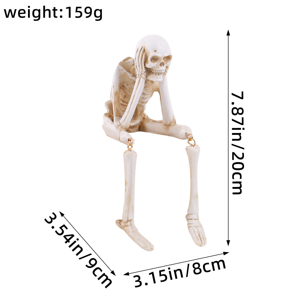 475368650-2 - this little skeleton Halloween decoration is something you could have around the house or sitting on a table. 