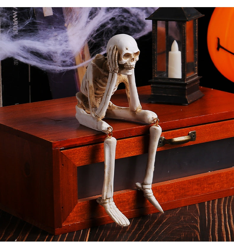 Halloween Skull Resin Decoration – Ghost Festival Atmosphere Ornament Dropshipman