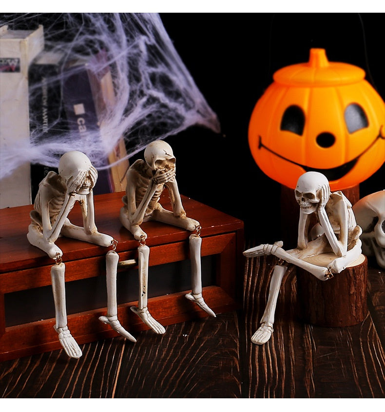 Halloween Skull Resin Decoration – Ghost Festival Atmosphere Ornament Dropshipman