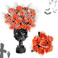 Halloween Skull Hand & Rose Decoration Ornament – Gothic Spooky Accent (4 Colors)