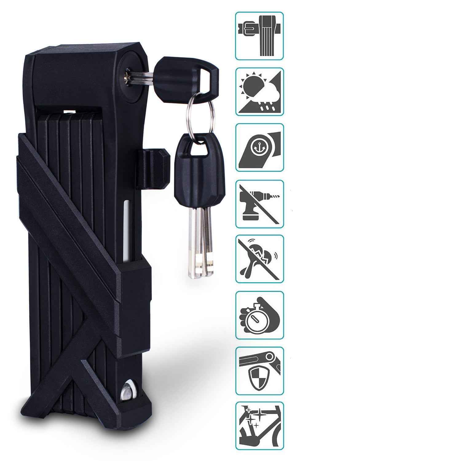 Convenient Folding Bike Lock Universal Chain