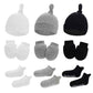 Newborn Hat Mittens And Socks Set With Rubber-soled Shoes
