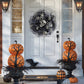 Halloween Black Mesh Skull Garland – Spooky Party Decoration Prop