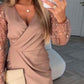 Women's Solid Color Sexy Dress V-Neck Bodycon Evening Gown