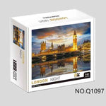 White Cardstock Puzzle 1000 Pieces Adult-sized Educational And Stress-relieving Flat Puzzle Toy
